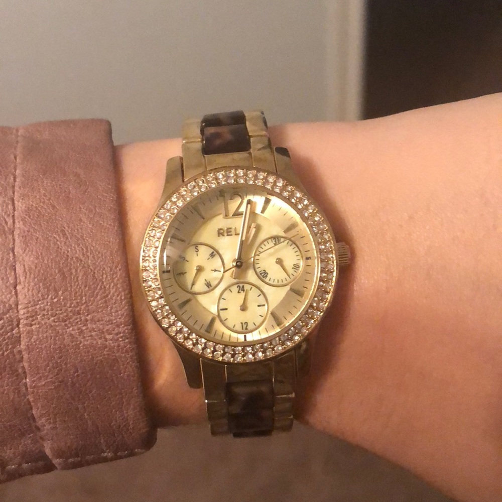 Relic Tortoise Gold Watch